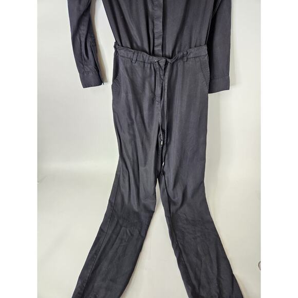 Pepe Jeans London Charcol Dark Denim Romper Jumpsuit Womes Size Small - Picture 2 of 7